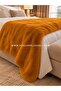 Ultra Soft Fluffy Mustard Plush Bed End Runner - 3