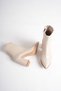 Women's Beige Stretch High Heel Pointed Toe Heeled Boots 9(cm)