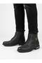Men's Black Genuine Leather Boots - 3
