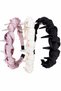 Scalloped Satin Twist Crown — Cream