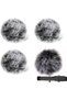 3 Pack Furry Microphone Windscreen Muff, Lavalier Lapel Microphone Windscreen Pop Filter, Wind Muff