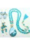 2899 Larimar Amazonit Hematit el yapımı kolye - 6