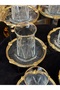 12 Piece 6 Person Crystal Glass Metal Casting Circular Tea Set - 5