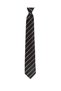 Classic Black Silk Tie with Gray Stripes – 8 cm Wide - 7