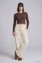 Adjustable Waist Pocket Palazzo Sweatpants 500 Stone