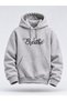 Breathe Text Printed Unisex Hoodie - Typography Printed Hooded Sweatshirt