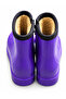 Purple Zippered Woolen Women's Rain Boots – Winter Short Garden Boots - 4
