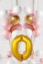 9 Year Old Retro Gold Pink White Balloon Set Birthday Balloon with Gold Numbers Stylish Party Ornament