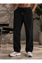 Men's 2-Piece Linen Trousers Beige - Black - 4