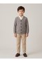 Boy's V-Neck Buttoned Pocketed Soft Textured Knitwear Cardigan - 5