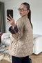 Women's Garnished Plaid Detailed Unlined Quilted Thin Coat - Beige - 3