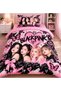Black Pink 3D Digital Printed Single Girl's Duvet Cover Set Children's Room