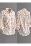 Women's 100% Cotton Embroidered Polka Dot Long Sleeve Shirt - 4