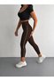 High Waist Sport Slim Leggings with Piping - 7