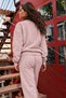 Elastic Waist, Front Stitching Detail, Wide Leg Women's Sweatpants - 3