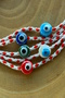 5-Piece Colorful Ceramic Evil Eye Beaded Luxury String Marteniçka Lucky Bracelet - 2