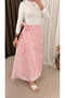 Striped Double-Breasted Skirt - Hpm - Pink - 3