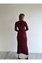 Ribbed Long Sleeve Ruffle Detailed Midi Knitwear Dress Aw26El0004 - 3