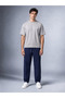 Men's Navy Blue Parachute Fabric Pants Ultra Light Baggy Oversize Loose Fit - 4