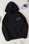 Planet Printed Premium Oversize Hooded 3 Thread Cotton Sweatshirt