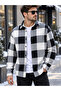Winter Textured Plaid Pattern Fleece Shirt