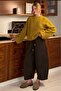 Brown Olive Checked Pants with Elastic Waist Per51473 - 6