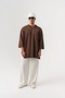 Vslit V-Neck Oversized Men's Sweatshirt with Slit Detail at the Hem - 5
