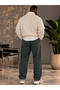Men's Classic Baggy Trousers Khaki - 2