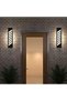 فانوس إنارة جداري خارجي أسود بإضاءة صفراء LED –واط 30 - 7