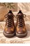 Women's Genuine Leather Lace-Up Boots Model Name: Hathor - 3