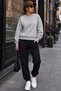 Zero-Collar Sweat Suit 2-Piece Combination Winter Model Without Printing Women's / Men's Unisex Model