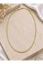 💎   Premium Shiny and Stylish Gold Color Mesh Chain 316L Women's Steel Necklace (45cm) - 4