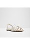 Peronii Ladies White Flat Sandals - 4