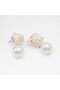 Rosettee Ladies White Earrings