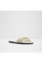 Alamassi Ladies White Flat Sandals - 4