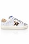 Gold Style Women's Vintage, Star-Designed and Sparkling Stylish Trendy Sneaker