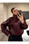 Women's ZR Model Mock Neck Zippered Leather Jacket - 3