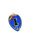 Glass Ornament Labels Indispensable for Special Italian Crests, Double Layer Plexi Blue and Gold Design Accessory with Suction Cup