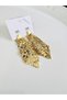 Abiye Gold Dangle Earrings and Single Stone Double Earrings 9 cm - 2