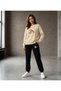 Zero Collar Sweat Suit 2-Piece Combination with Zippered Bottom and Top Unisex with Bear Print