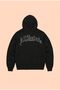 Script Allsaints Printed Unisex Oversize Black Cotton Hooded Printed Sweatshirt Hoodie