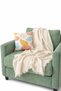 Tv Blanket, Shawl-Sofa Cover - Pique - Muslin 100% Cotton 190/100 Cm. - 4