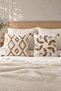 Geometric and Wreath Patterned Decorative Cushion Cover Set with Tassels and Hidden Zipper 42X42 cm - 7