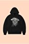 Sp5Der Web Printed Unisex Oversize Black Cotton Hooded Printed Sweatshirt Hoodie