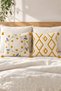 Geometric and Wreath Patterned Decorative Cushion Cover Set with Tassels and Hidden Zipper 42X42 cm - 2