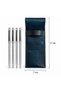 Genuine Leather Multi-Pen Holder - Capacity for 4 Pens - Blue