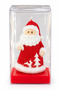 Christmas Decorative Candle with Santa Claus Figure - New Year Ornament in Transparent Box - 2