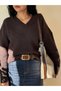 Women's Niva Model Belt Detailed Shoulder & Crossbody Bag