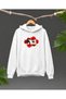 Red Poppy Patterned Oversize Unisex Hoodie Sweatshirt - 2