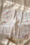 Pink Double Layer Balloon Patterned Muslin Baby Blanket with Pompoms - 100% Cotton Breathable Soft Bohemian Baby Blanket - 2